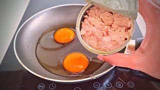 Do you have eggs and canned tuna at home? Easy recipe 💯