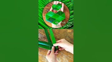 Cách xếp trái tim bằng lá dừa siêu dễ #shorts #youtubeshorts #ladua #caocaoladua #macrame