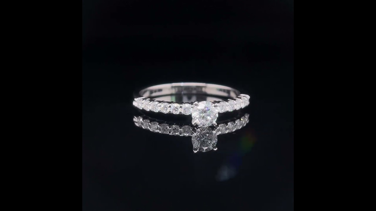 0.75 ct Diamond Round Brilliant Cut Engagement Ring in 14k White Gold
