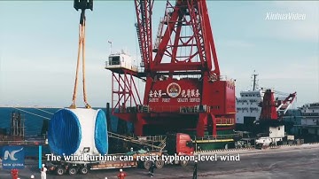 Typhoon-resistant offshore floating wind turbine installed in south China