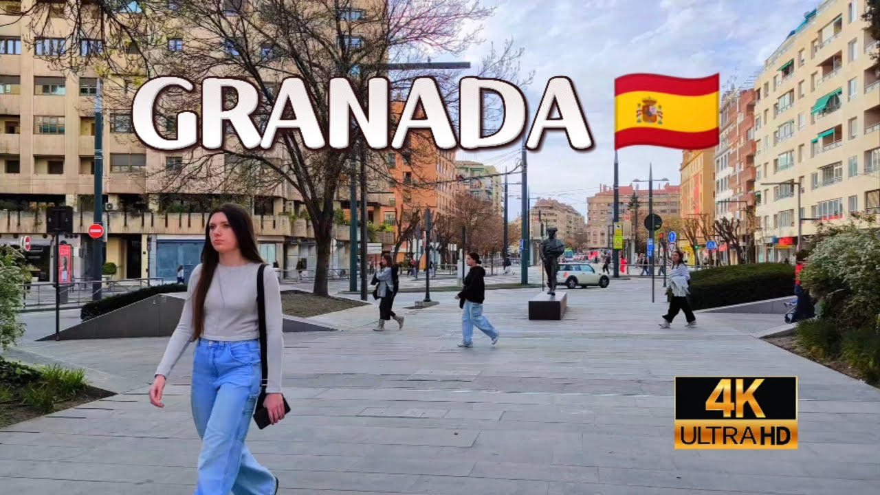 🔥 Paso a paso visita GRANADA, España 🇪🇸💎 Plaza Nueva hasta Plaza de Toros 💎 4K