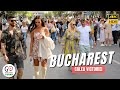 Bucharest romania 2024  beautiful girls walking tour on calea victoriei