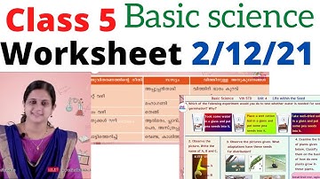 class 5 basic science worksheet 2/12/21