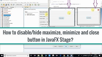 How to disable/hide maximize, minimize and close button in JavaFX Stage?