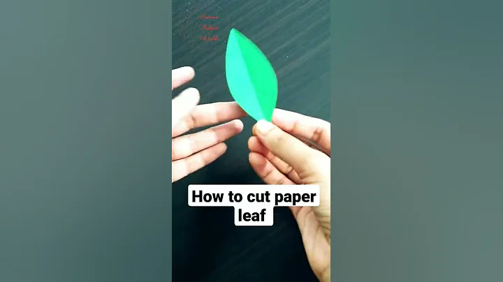 How to cut paper leaf #shorts by Nevina | #craft #paperleaf #papercutting #papercraft #origami