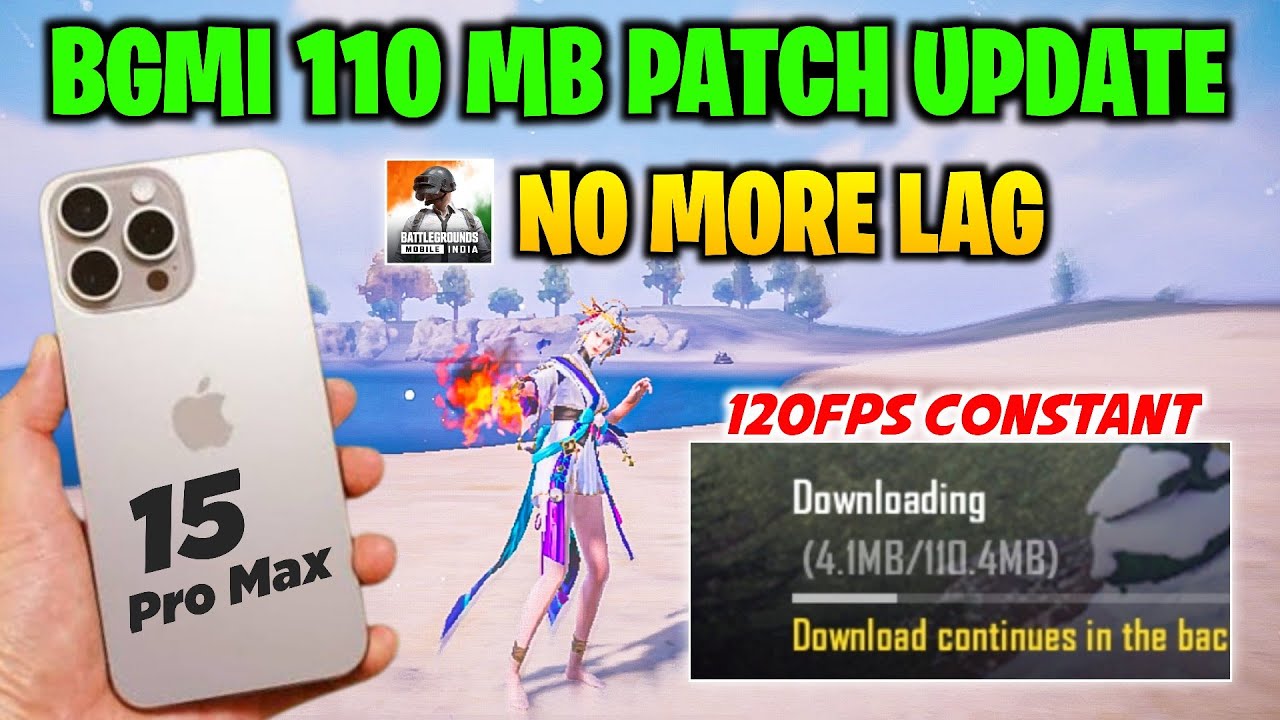 BGMI 110 Patch Update 🔥 iPhone 15 Pro Max 120FPS Test | Crashes, Ping & Lag Fix Review 