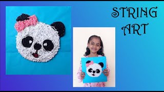 How to make string art | Tutorial | Without wood and nails | Panda | Let's get started