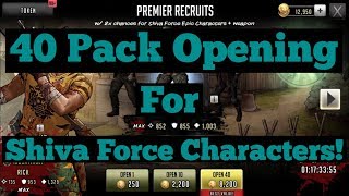 The Walking Dead Road To Survival - 40 Pack Opening For Epic Shiva Force Characters