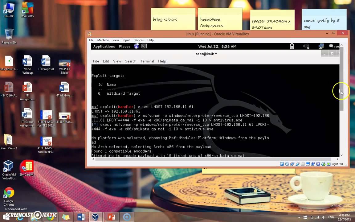 EH Assignment 1 Hacking Windows 8 1 Using Metasploit - YouTube