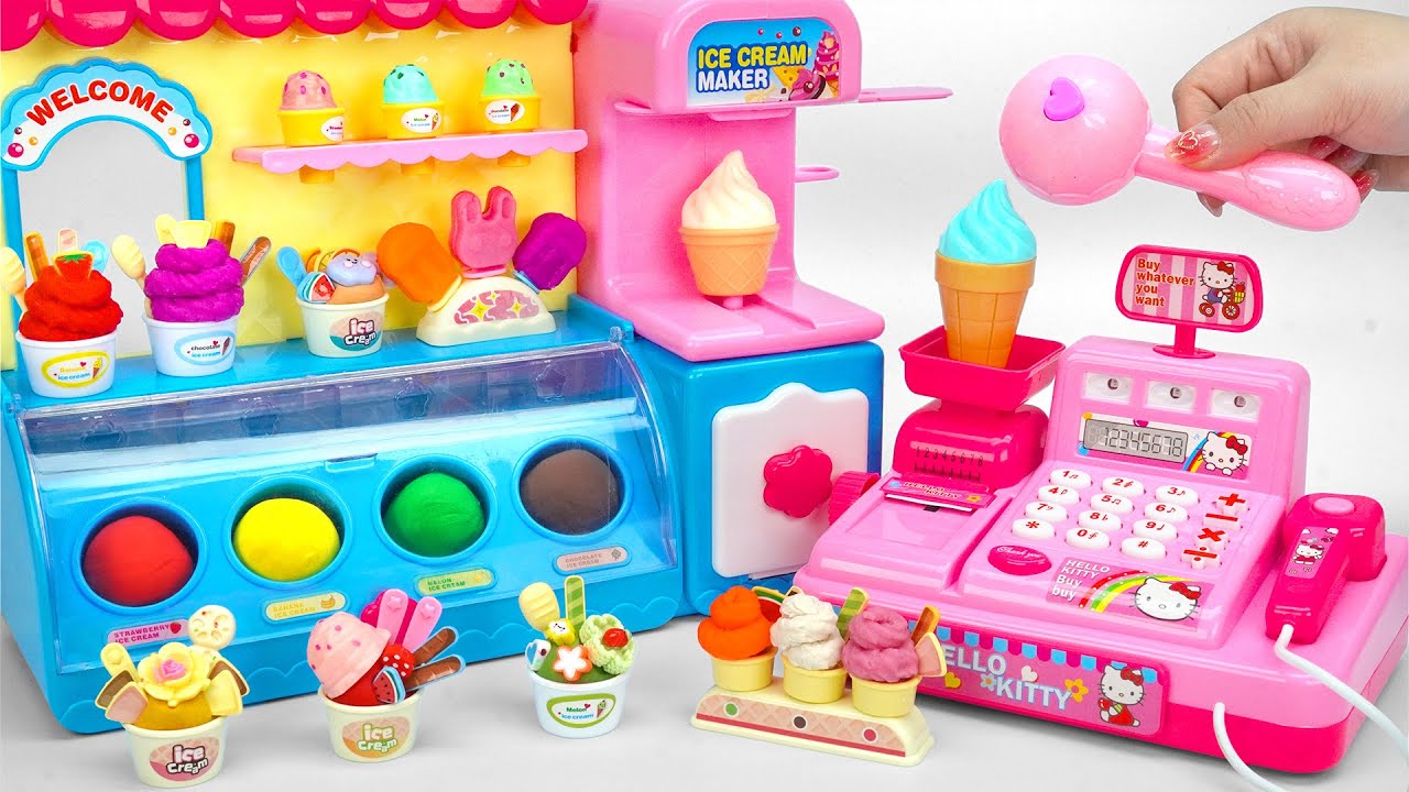 [✨Toys asmr✨] Satisfying with Unboxing DIY Creative Ice Cream Shop , Hello Kitty Cash Register