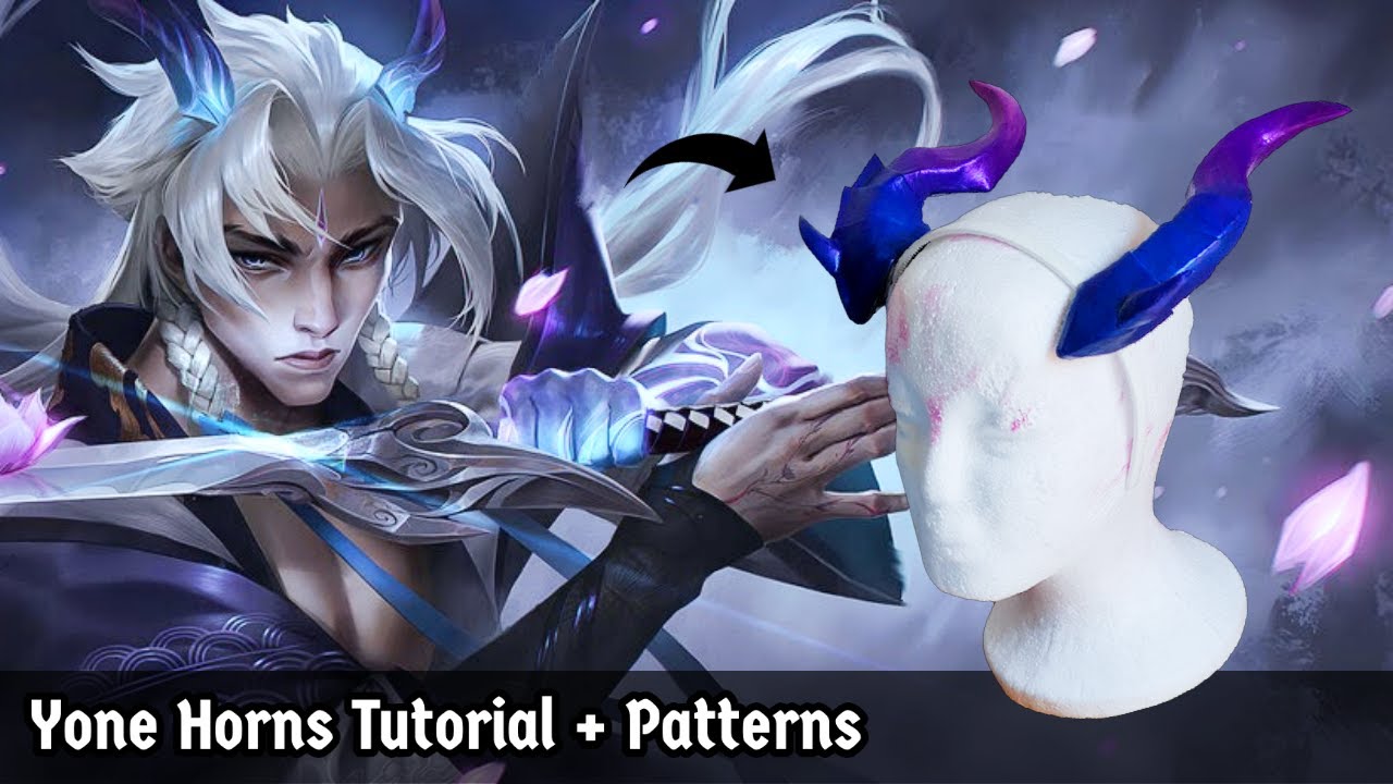 Spirit Blossom Yone Horns + PDF Pattern | Cosplay Tutorial