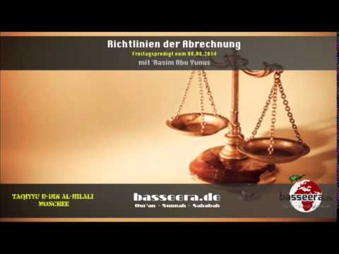 'Aasim Abu Yunus - Richtlinien der Abrechnung