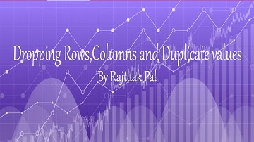 Dropping Rows, Columns and Duplicates in Pandas | Pandas Tutorial #6