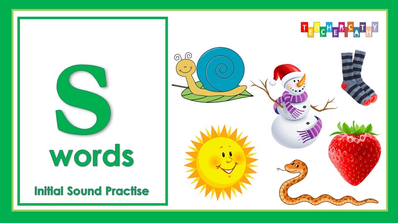 Ss Vocabulary for Kids/ Initial Sound - YouTube