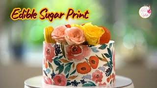 Edible Sugar Print on Cake | Sugar Print and Photo Cake