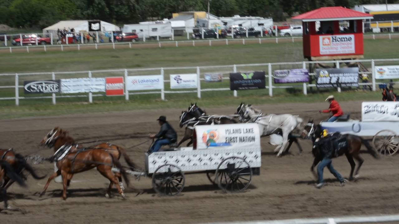 The start of a chuck wagon race YouTube