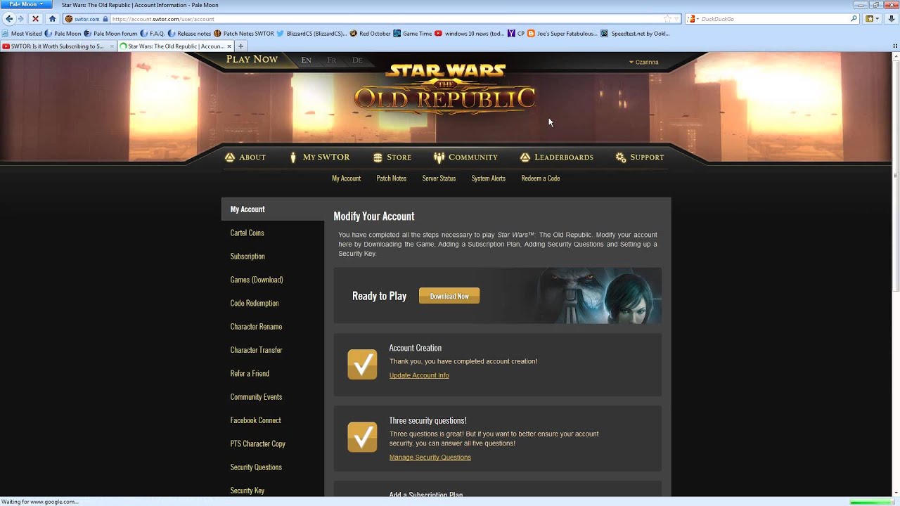 SWTOR Benefits of Buying Game Time YouTube