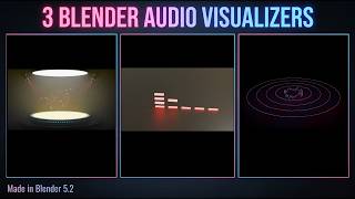 Blender 5.2 audio visualizer showcase made via geometry node set up