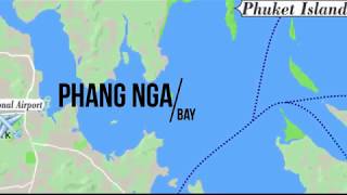 Phuket Map. Paradise Beach Map, Freedom Beach Map, Phang nga Map, James Bond Island Map (long ver.)