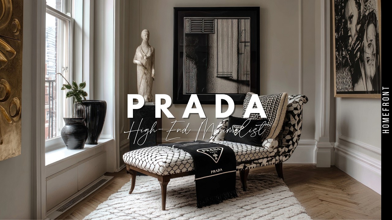Prada Inspired Interior Design: Luxury Minimalist Home Tour with ...