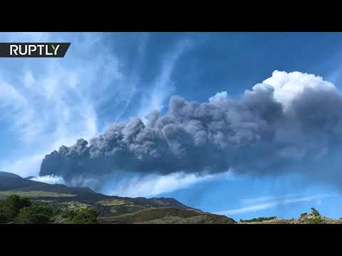 New eruption of Mt. Etna spews columns of ash into Sicily sky
