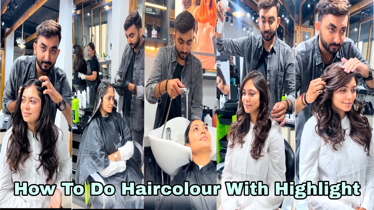 👉Global Haircolour With Highlights 