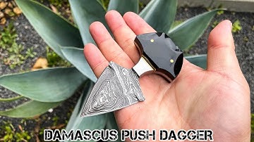 Damascus Push Dagger