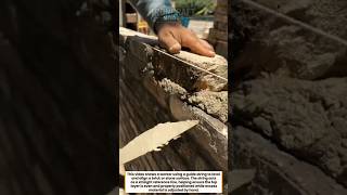 Brick Leveling Trick Using String Line #construction #DIY #shorts