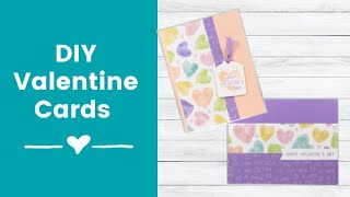 Valentines Day Cards made with Patterned Paper