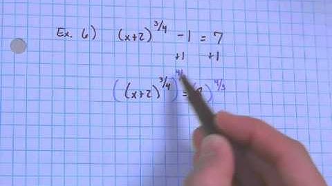 Solving Radical Equations (Video 5) - Example 6