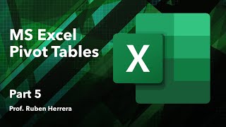 05 MS Excel: Pivot Tables - Part 5