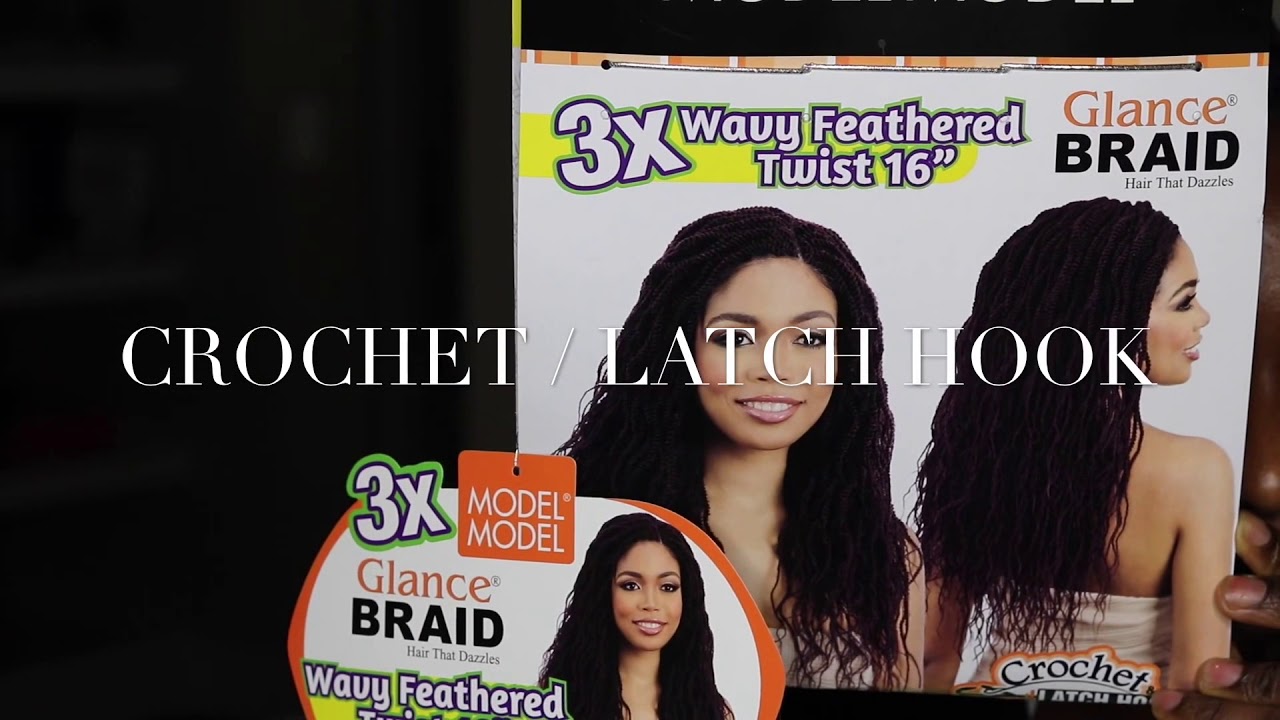 3x Wavy Feathered Twist 16 Model Model Hair Advertisement