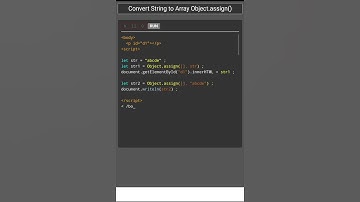 Convert String To Array | Object.assign
