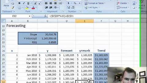 Excel Video 102 Forecasting Part 2