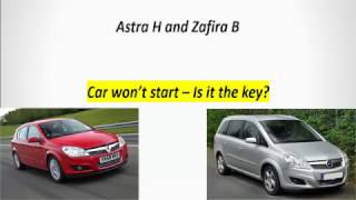 Non Start Vauxhall Opel GM Astra H Zafira B  Faulty key? screenshot 1