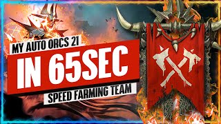 Orcs 21 IN 65 SEC Speed Farming Team | Faction Wars Guide | RAID: Shadow Legends