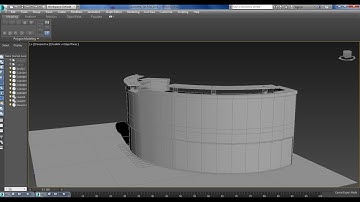3dsmax Tutorials,  Tutorial on Modeling a 3D Office Reception Table in 3dsmax ( Part 2)