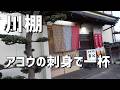 川棚の昭和風居酒屋で水槽から捕りたての姿造りに酔う