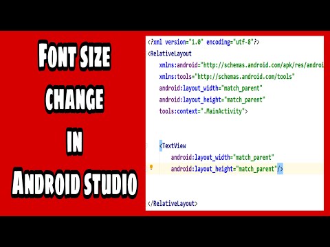 Font size change in android studio
