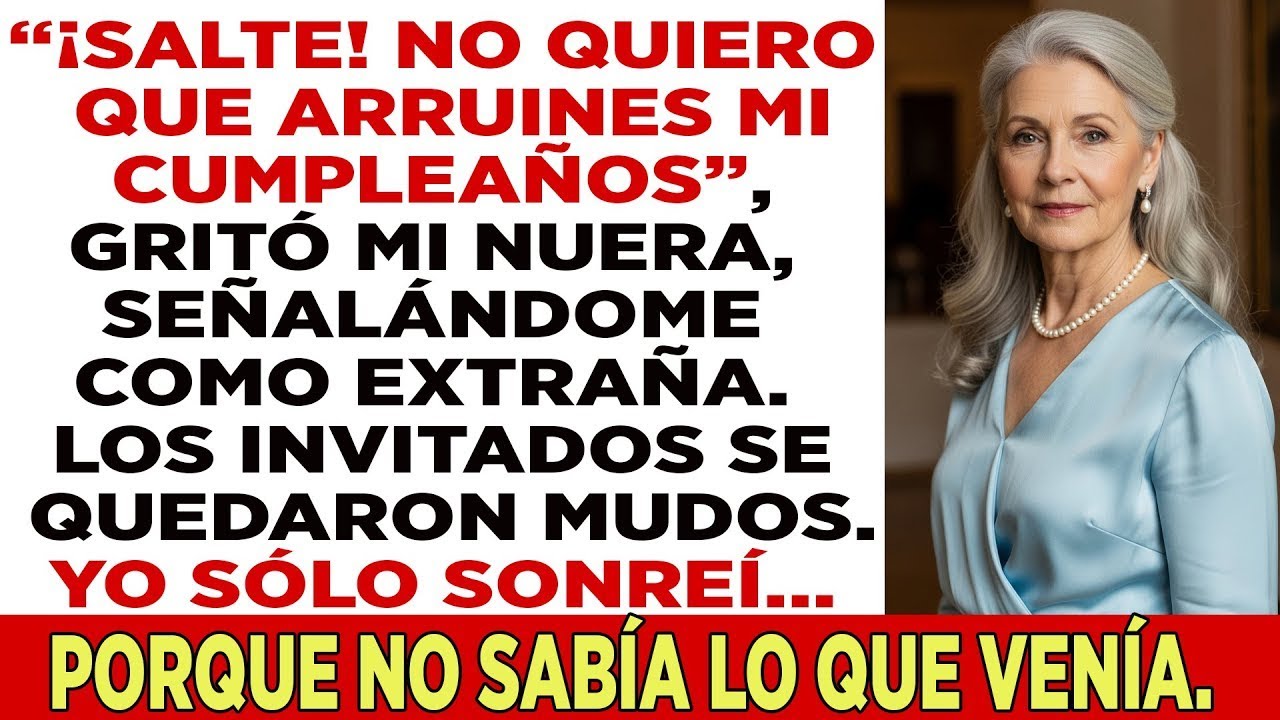 Mi nuera gritó: “¡Salte, no arruines mi cumpleaños!”… pero lo que hice después dejó a todos fríos.
