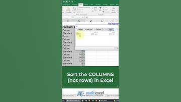 Sorting COLUMNS in Excel, NOT the traditional sort by rows
