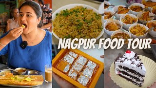 Best NAGPUR Food Tour (Part 2) | Samosa Poha Tarri, Orange Barfi, Cold Coffee, Fried Rice & More