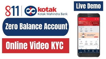 811 Kotak Mahindra Bank Online Video KYC | Full KYC Zero Balance Account | Personal Banking Advisor