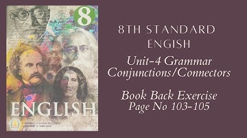 Conjunction Connector Book Back Exercise Explanation 8th Standard  English I Tamil Nadu State Board