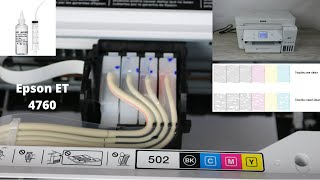 how to flush/clean the epson et 4760 not printing color/black