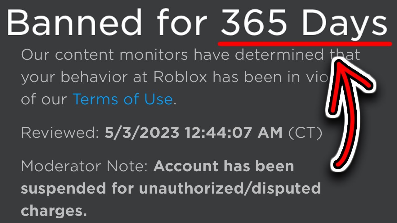 ROBLOX UPDATED BANS 183 DAYS 6 MONTHS BAN TIME 