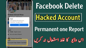 how to delete hacked Your facebook account 2024 | facebook hack account delete in one report