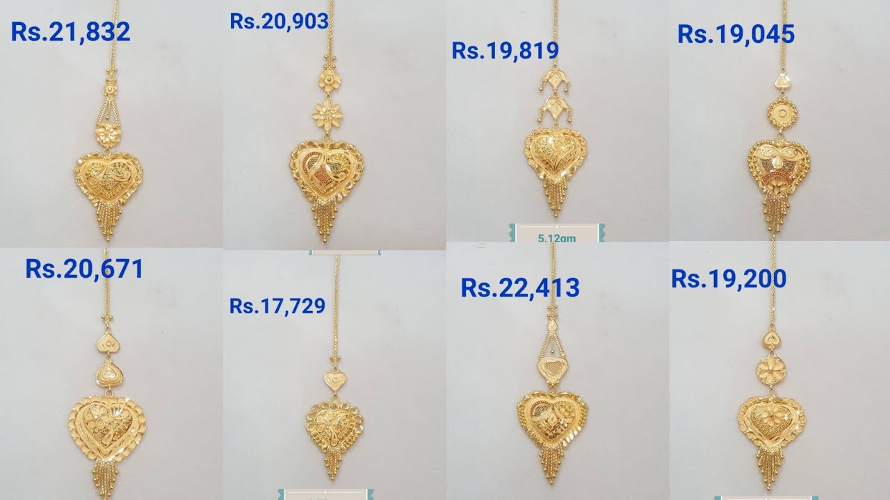 Gold Maang Tikka With Price 2021 | Latest Gold Maang Tikka Designs ...