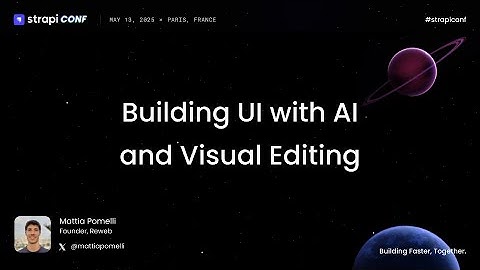Building UI with AI and Visual Editing  by Mattia Pomelli
