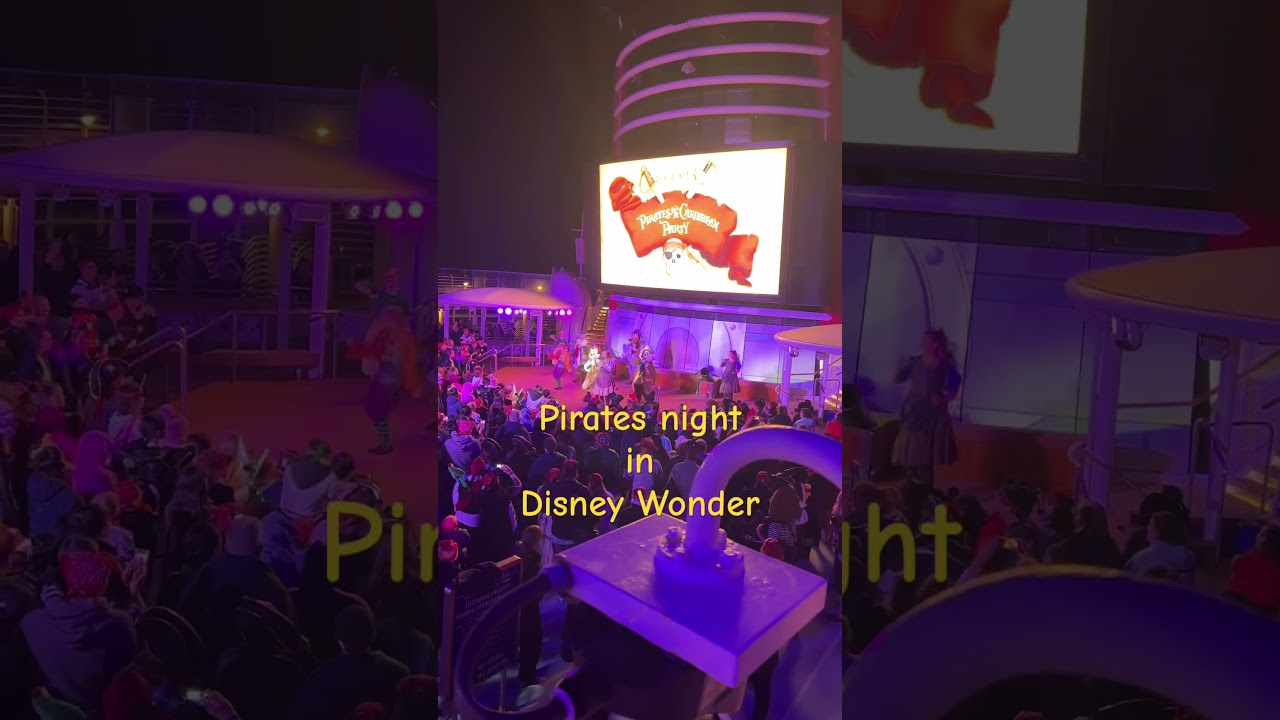 Pirates Night show in Disney Wonder #reels #disneycruiseline #disneywonder